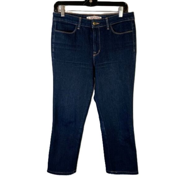 J Brand Denim - J Brand Bardot Pedal Pusher Capri Jeans Dark Wash 4 Way Stretch Size 29